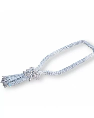 Collana Di Cristalli A Grappoli 68cm Con Centrale A Cascata 75cm+15cm MOD4-OFFERTE COLLANE | Worldofjewel.com