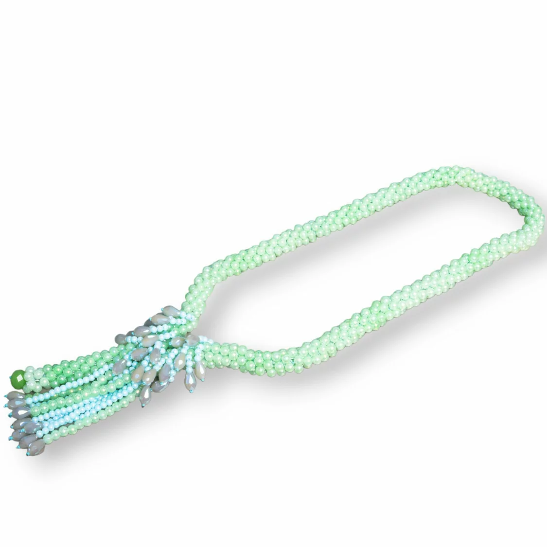 Collana Di Cristalli A Grappoli 68cm Con Centrale A Cascata 75cm+15cm MOD6-OFFERTE COLLANE | Worldofjewel.com