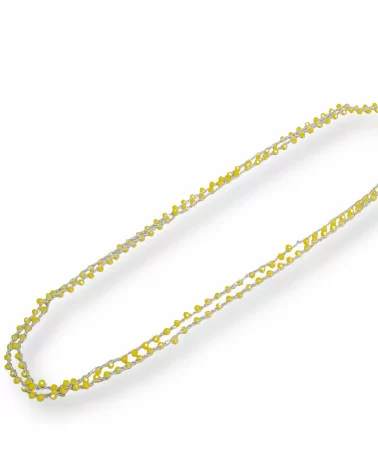 Collana Di Tessuto Intrecciato Con Cristalli 190cm-OFFERTE COLLANE | Worldofjewel.com