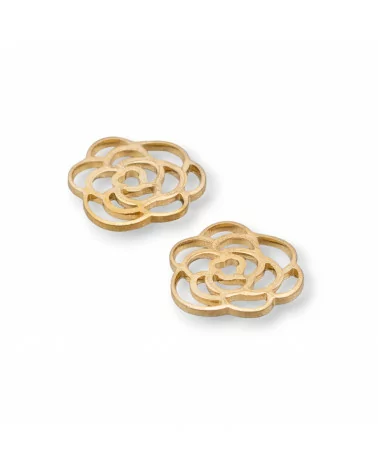 Componente Connettore Di Bronzo Fiore Traforato 11mm 80pz-CONNETTORI LISCI | Worldofjewel.com