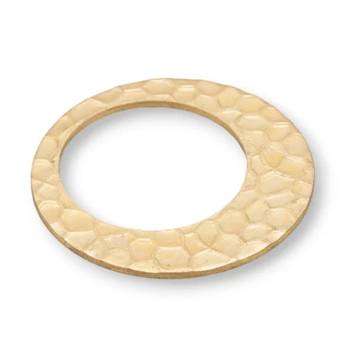 Componente Di Bronzo Battuto Creola Piatta 26mm 40pz-CONNETTORI LISCI | Worldofjewel.com