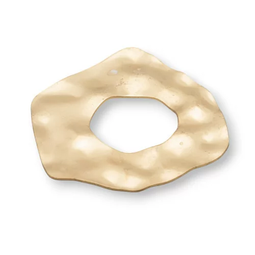 Componente Di Bronzo Battuto Piastra Irregolare Forata 45x53mm 15pz-CONNETTORI LISCI | Worldofjewel.com