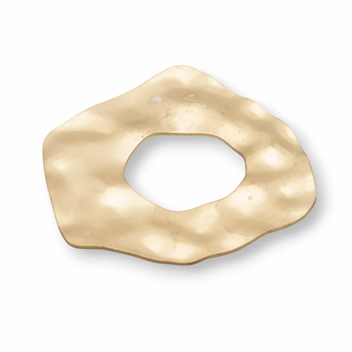 Componente Di Bronzo Battuto Piastra Irregolare Forata 45x53mm 15pz-CONNETTORI LISCI | Worldofjewel.com