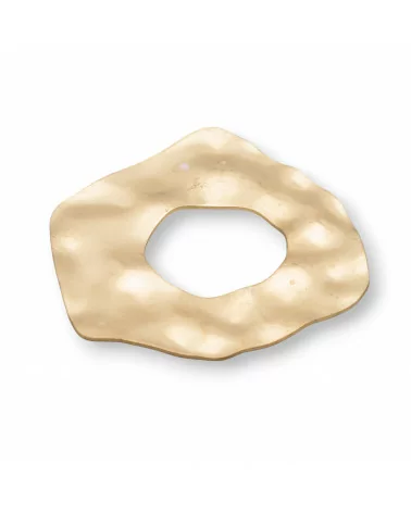 Componente Di Bronzo Battuto Piastra Irregolare Forata 45x53mm 15pz-CONNETTORI LISCI | Worldofjewel.com