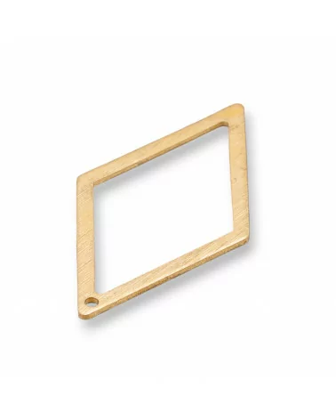 Componente Di Bronzo Battuto Ronbo Vuoto 18,5x33mm 30pz-CONNETTORI LISCI | Worldofjewel.com