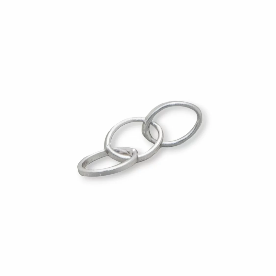 Componente Di Argento 925 3 Anelli Ovali Concatenati 6x24mm 18pz-CONNETTORI LISCI | Worldofjewel.com