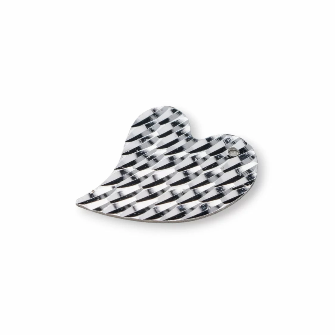 Componente Pendente Di Argento 925 Piastra Cuore Lavorato Bifaccia 15x21mm 10pz-CONNETTORI LISCI | Worldofjewel.com