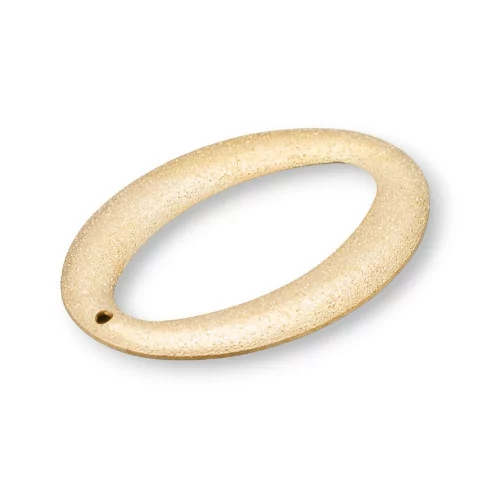 Componente Di Bronzo Satinato Pendente A Ovale 22,5x34mm 30pz-CONNETTORI LISCI | Worldofjewel.com