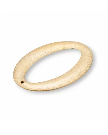 Componente Di Bronzo Satinato Pendente A Ovale 22,5x34mm 30pz-CONNETTORI LISCI | Worldofjewel.com