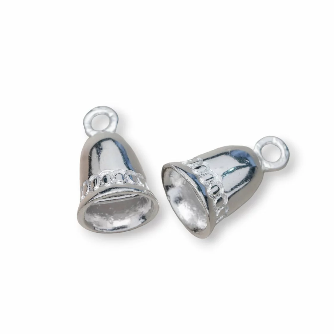 Coppette Di Argento 925 Campana 07x12mm 10pz Argentato-COPPETTE A CAMPANA | Worldofjewel.com