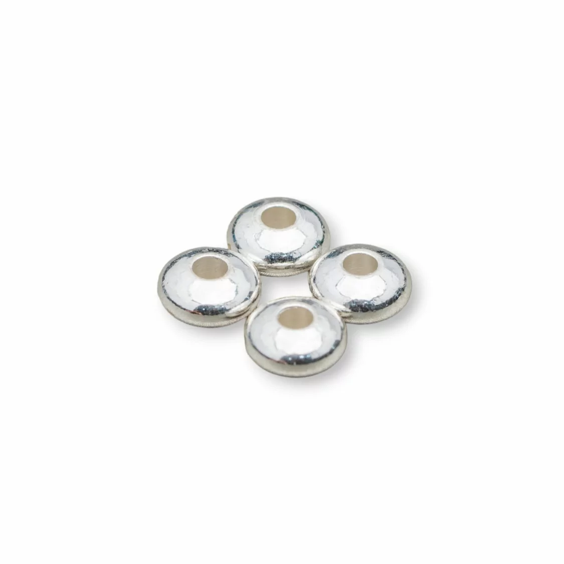 Distanziatore Rondelle Di Ottone 6,0x3,0mm 150gr 350pz Argentato-CONNETTORI LISCI | Worldofjewel.com