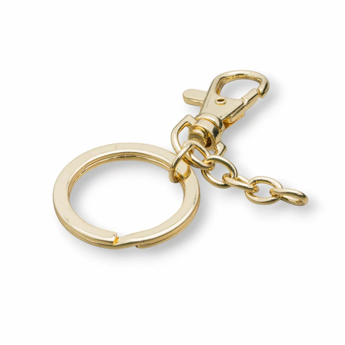 Ganci Portachiavi Di Ottone 5pz Dorato-CONNETTORI LISCI | Worldofjewel.com