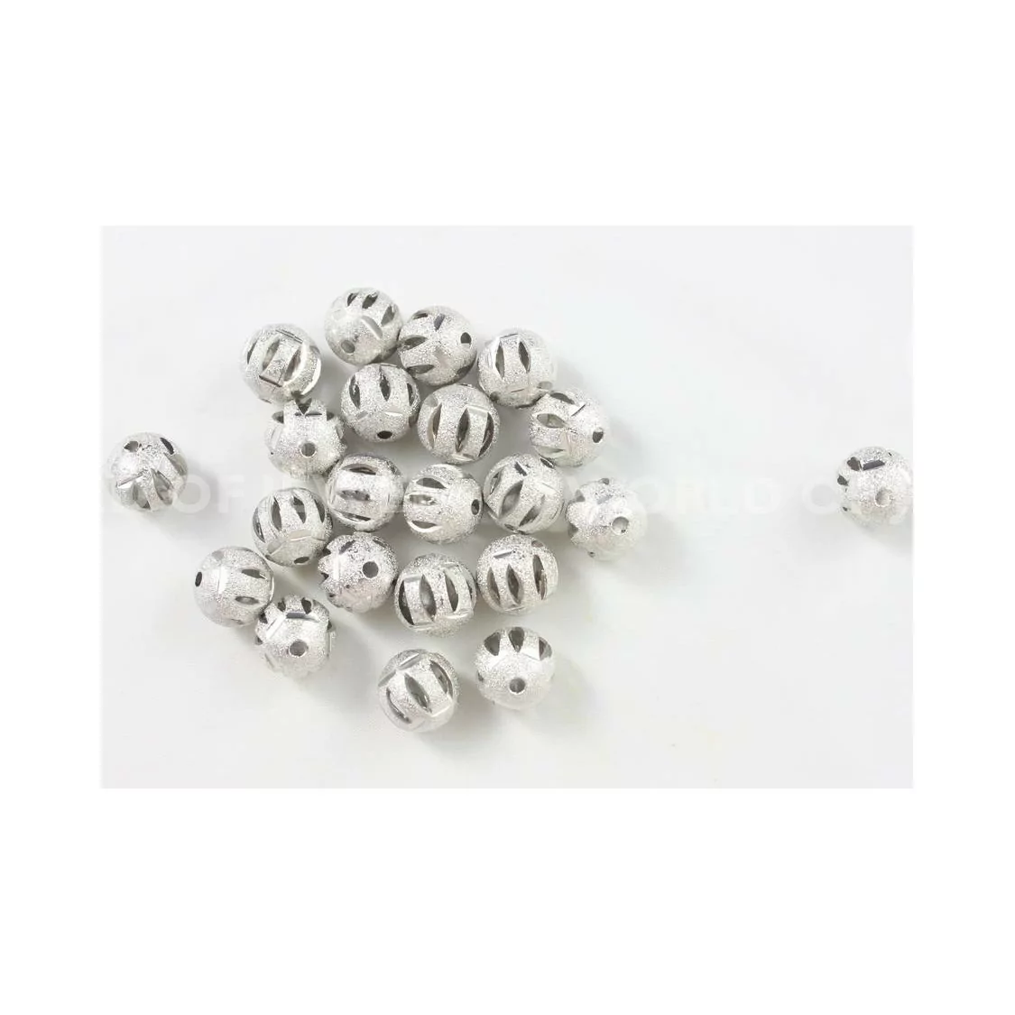 Distanziatore Palline Di Ottone 12mm 150gr Rodiato Satinato A Fantasia-PALLINE VARIE | Worldofjewel.com