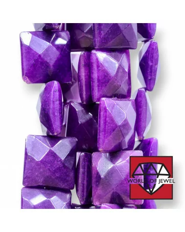 Giada Viola Quadrato Piatto Modello 2 Sfaccettato 25mm-GIADA VIOLA | Worldofjewel.com