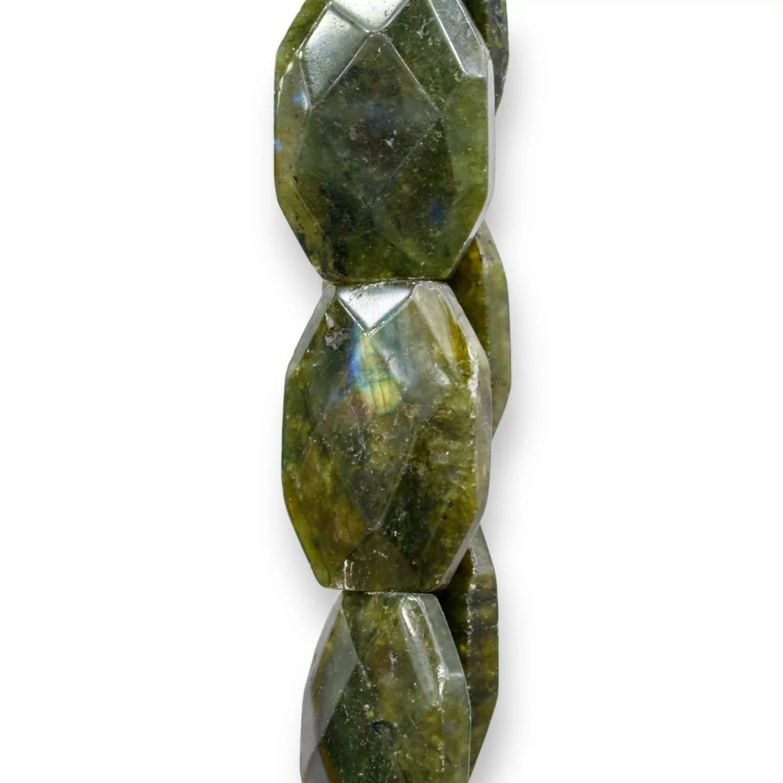 Labradorite Verde Grezzo Irregolare Piatto Sfaccettato 25x35mm-LABRADORITE VERDE | Worldofjewel.com