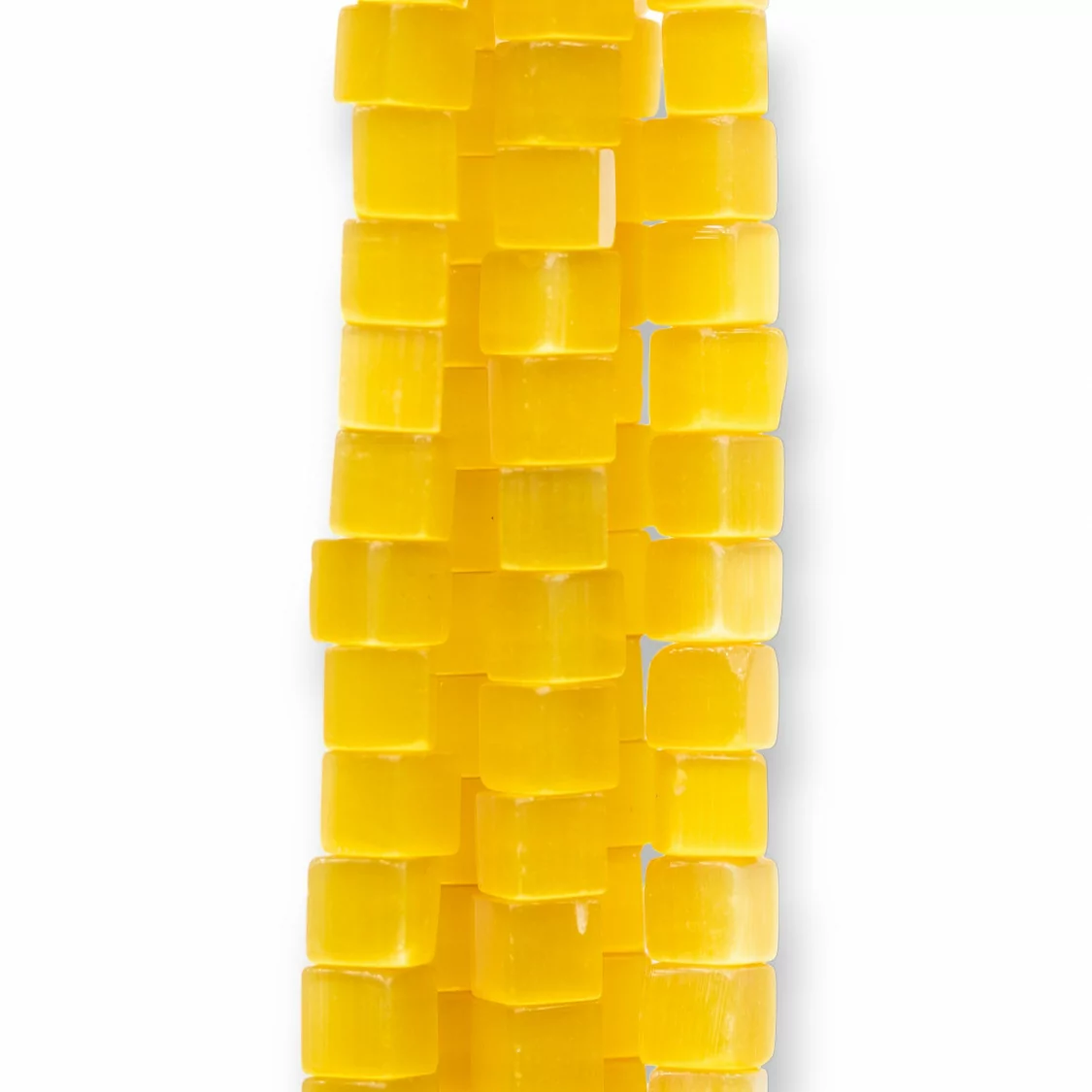 Occhio Di Gatto Cubo 6mm Giallo-OCCHIO DI GATTO | Worldofjewel.com