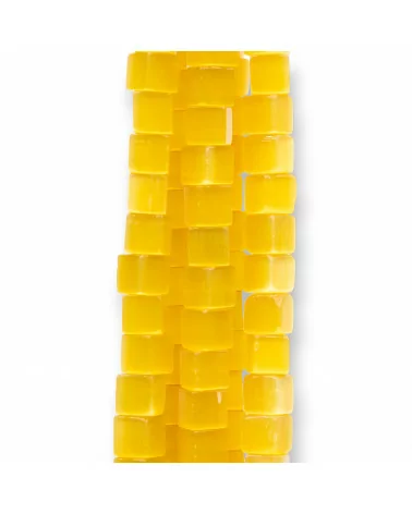 Occhio Di Gatto Cubo 6mm Giallo-OCCHIO DI GATTO | Worldofjewel.com