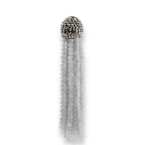 Nappine Di Cristalli Con Coppetta Di Marcasite 14x75mm 2pz Ice Matte-CIONDOLI DI PIETRE DURE | Worldofjewel.com