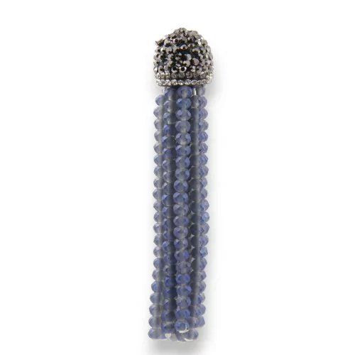 Nappine Di Cristalli Con Coppetta Di Marcasite 14x75mm 2pz Light Blue Matte-CIONDOLI DI PIETRE DURE | Worldofjewel.com