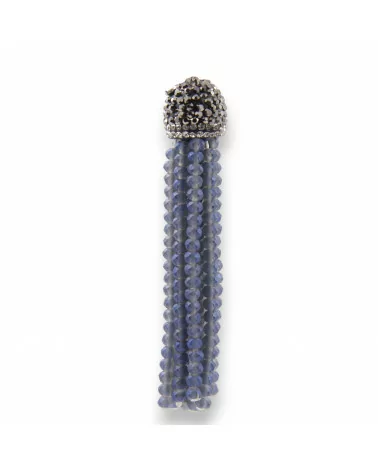 Nappine Di Cristalli Con Coppetta Di Marcasite 14x75mm 2pz Light Blue Matte-CIONDOLI DI PIETRE DURE | Worldofjewel.com