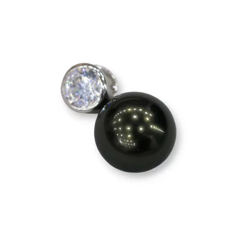 Pendente Di Argento 925 Con Punto Luce E Perle Di Maiorca 12x20mm-ARGENTO 925 DESIGN ITALY | Worldofjewel.com