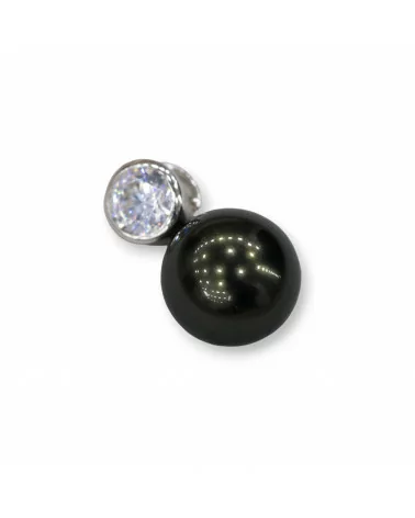 Pendente Di Argento 925 Con Punto Luce E Perle Di Maiorca 12x20mm-ARGENTO 925 DESIGN ITALY | Worldofjewel.com