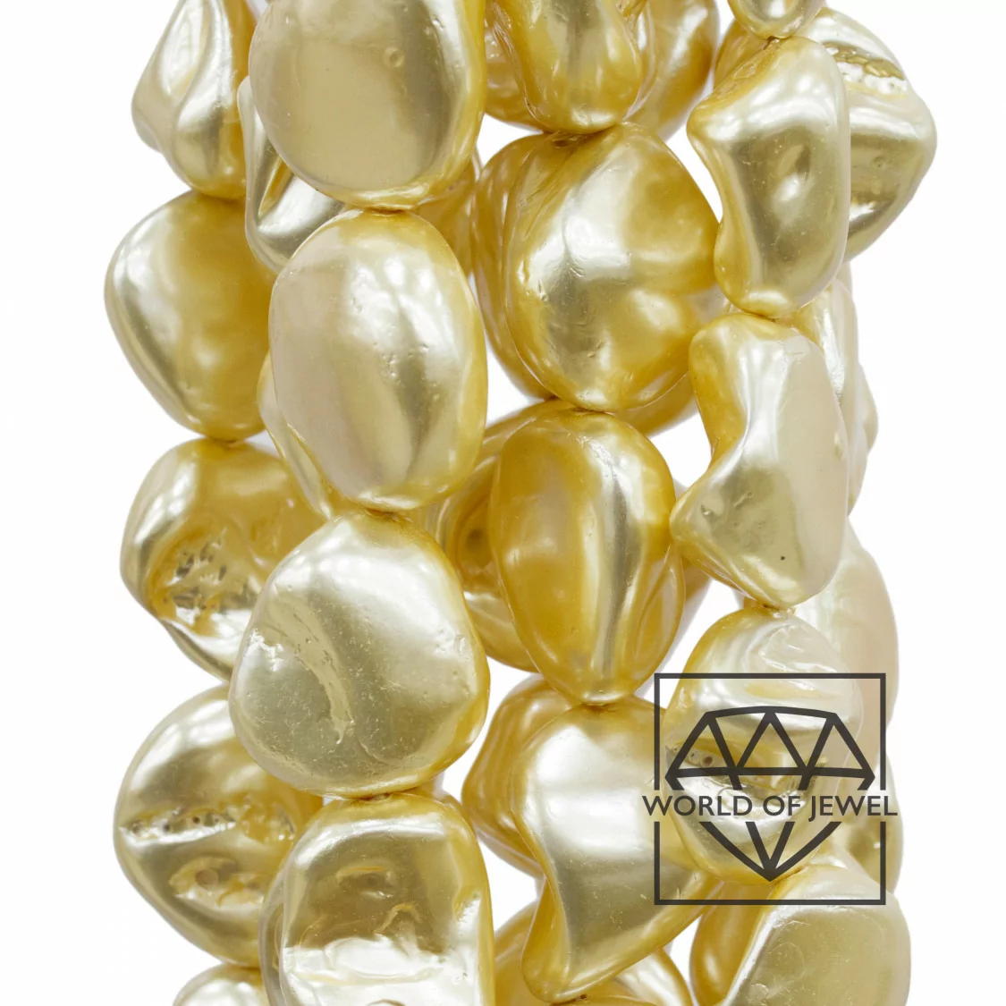 Perle di Maiorca Irregolare Pepita 14-18mm Giallo-PERLE ORO | Worldofjewel.com