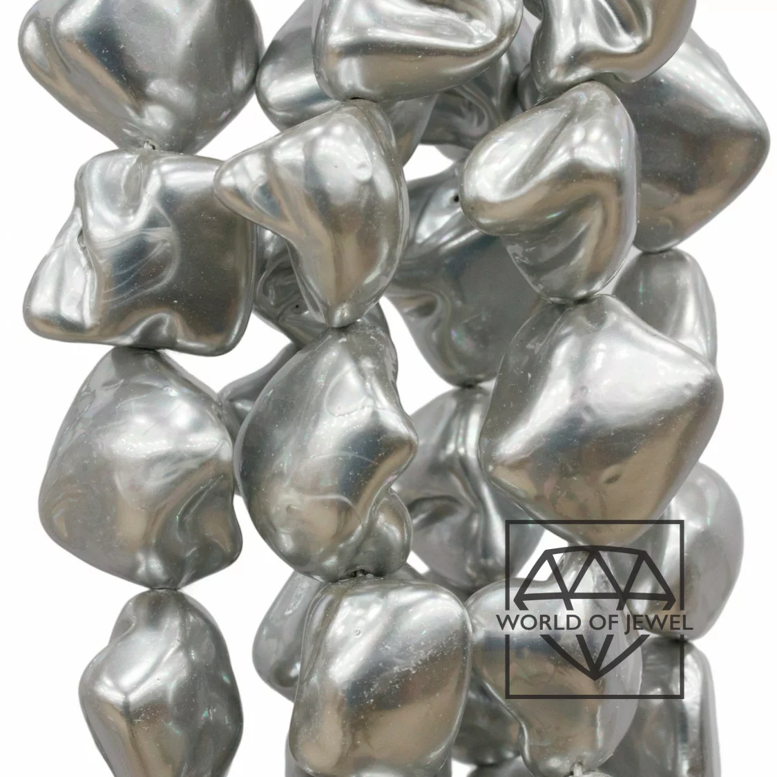 Perle di Maiorca Irregolare Pepita 14-18mm Grigio-PERLE GRIGIE | Worldofjewel.com