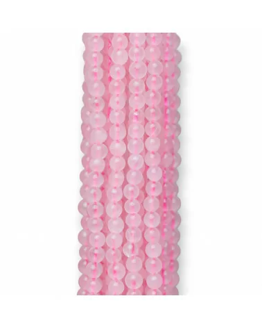 Quarzo Rosa Tondo Liscio 3mm Filo da 80cm 5 Collane-QUARZO ROSA | Worldofjewel.com