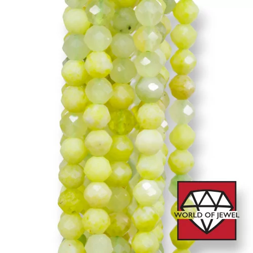 Quarzo Lemon Mix 2 Perlina Tonda Sfaccettata Diamond Cut 4mm-PERLINE DIAMOND CUT | Worldofjewel.com