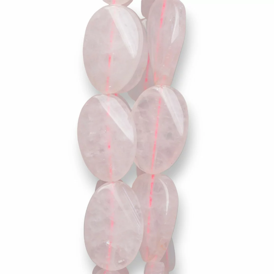 Quarzo Rosa Ovale Piatto Twist 20x30mm-QUARZO ROSA | Worldofjewel.com