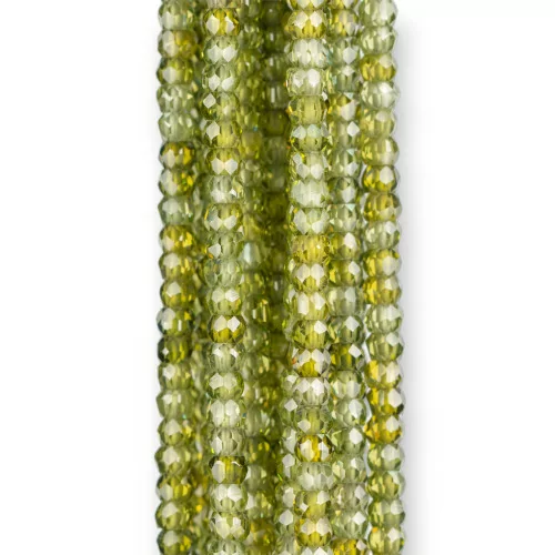 Zirconi Naturali Rondelle Sfaccettate 2,5-3mm Peridoto-ZIRCONI | Worldofjewel.com