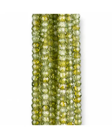 Zirconi Naturali Rondelle Sfaccettate 2,5-3mm Peridoto-ZIRCONI | Worldofjewel.com