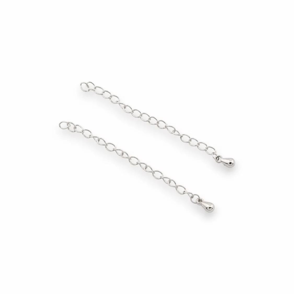 Catenina Estensione Per Collana Di Argento 925 2,5mm Lunghezza 60mm 10pz Rodiato-CATENE DI ARGENTO 925 | Worldofjewel.com