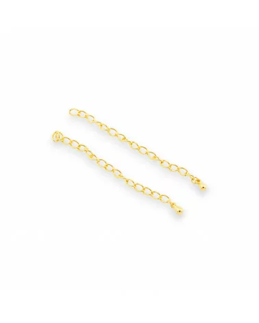 Catenina Estensione Per Collana Di Argento 925 3,5mm Lunghezza 70mm 6pz Dorato-CATENE DI ARGENTO 925 | Worldofjewel.com