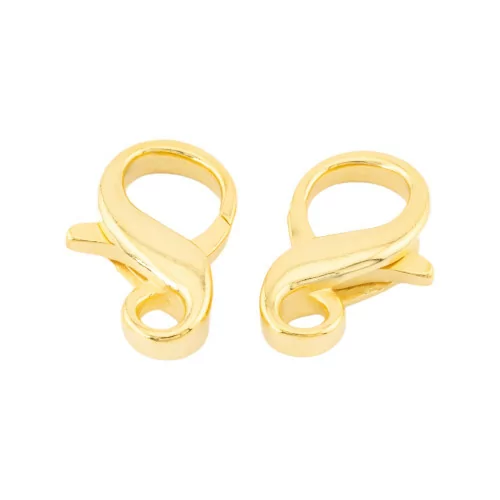 925 Silver Infinity Lobster Clasp 12x18mm 2pcs Gold