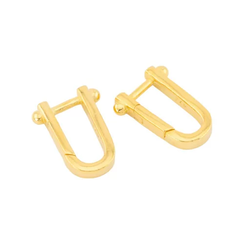 925 Silver Snap Clasp 13x18mm 2pcs Gold