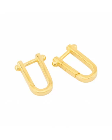 Chiusura Di Argento 925 A Scatto 13x18mm 2pz Dorato-CHIUSURE DI ARGENTO | Worldofjewel.com