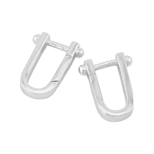 925 Silver Snap Clasp 13x18mm 2pcs Rhodium Plated