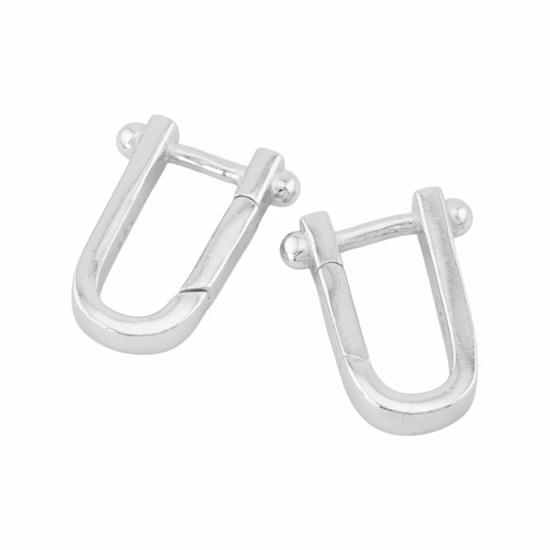 Chiusura Di Argento 925 A Scatto 13x18mm 2pz Rodiato-CHIUSURE DI ARGENTO | Worldofjewel.com