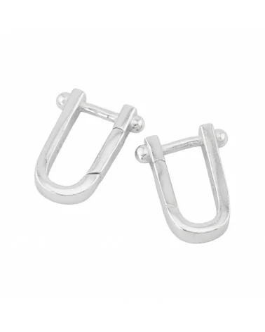 Chiusura Di Argento 925 A Scatto 13x18mm 2pz Rodiato-CHIUSURE DI ARGENTO | Worldofjewel.com