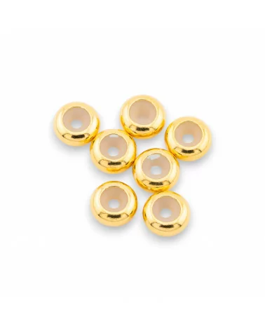 Distanziatore Di Argento 925 Con Gommino Bloccacharms 8mm 7 pz Dorato-CHARMS COLLEZIONE FLORA | Worldofjewel.com