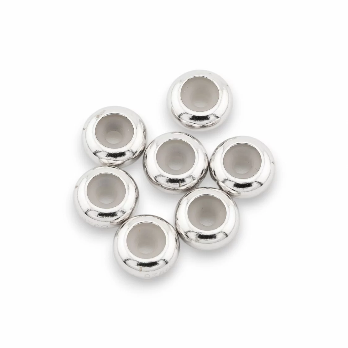 Distanziatore Di Argento 925 Con Gommino Bloccacharms 8mm 7 pz Rodiato-CHARMS COLLEZIONE FLORA | Worldofjewel.com