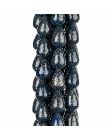 Lapislazzuli Blu Grezzo Gocce Briolette Lisce 8x12mm Scuro-LAPISLAZZULI BLU GREZZO | Worldofjewel.com