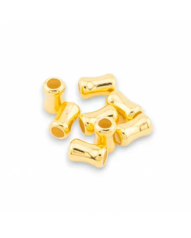 Componente Distanziatore Perline Di Argento 925 Cannettina 4x6,5mm 5gr 29pz Circa Dorato-CONNETTORI PAVE' | Worldofjewel.com