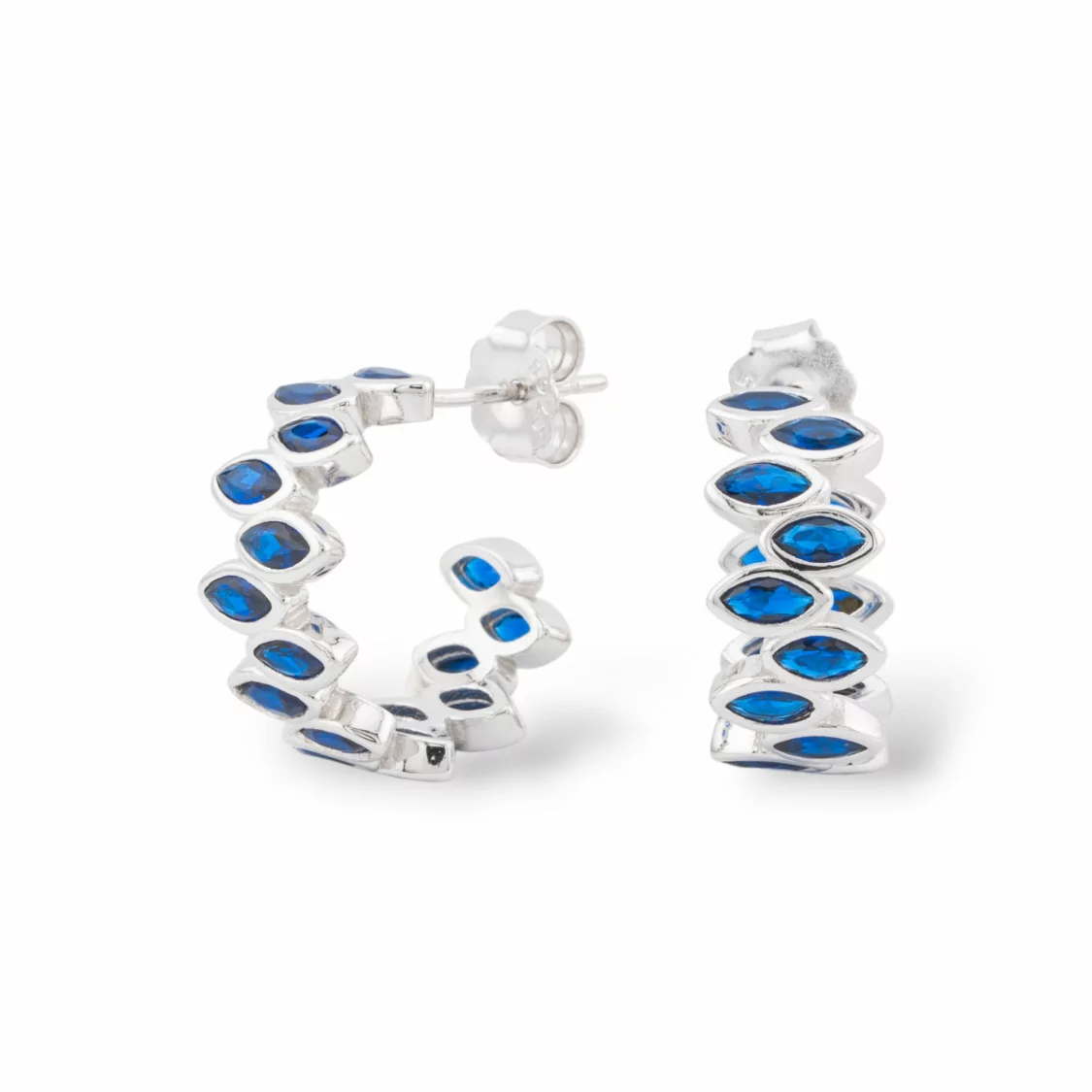 Orecchini Di Argento 925 Collezione Aurora Con Zirconi Blu-COLLEZIONE AURORA | Worldofjewel.com