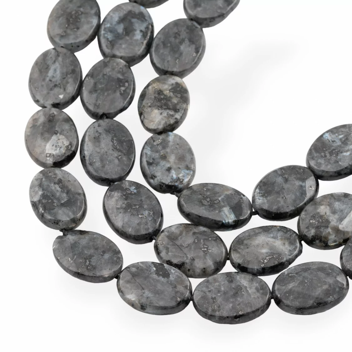 Labradorite Nero Larichite Ovale Piatto Sfaccettato 13x18mm-LABRADORITE NERO LARICHITE | Worldofjewel.com