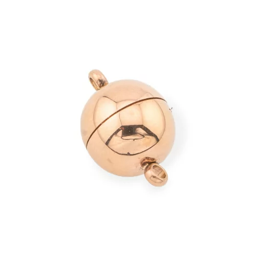 8mm Rose Gold Steel Magnetic Ball Clasps 5pcs