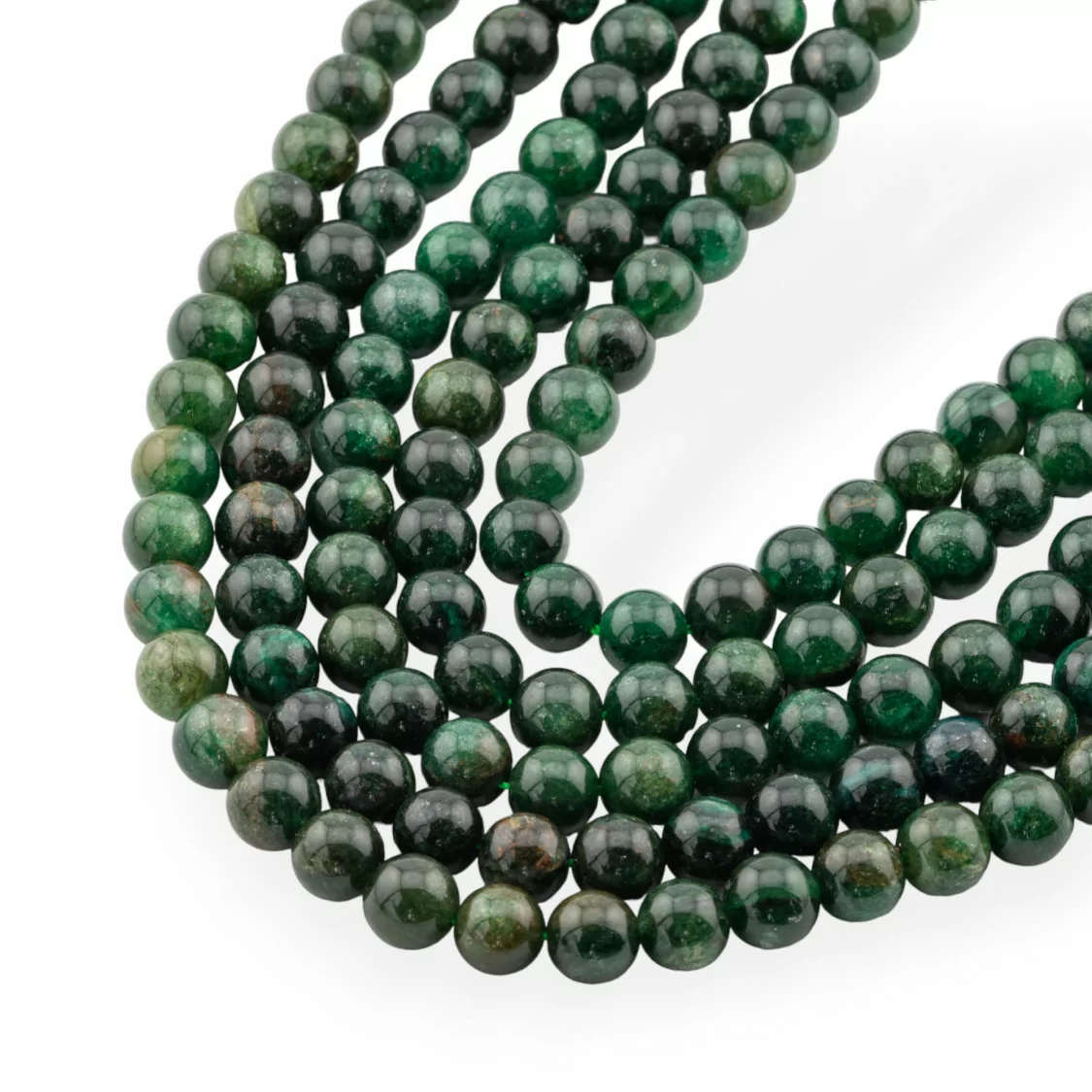 Diopside Verde Tondo Liscio 8mm-CHAROITE E SUGILITE | Worldofjewel.com