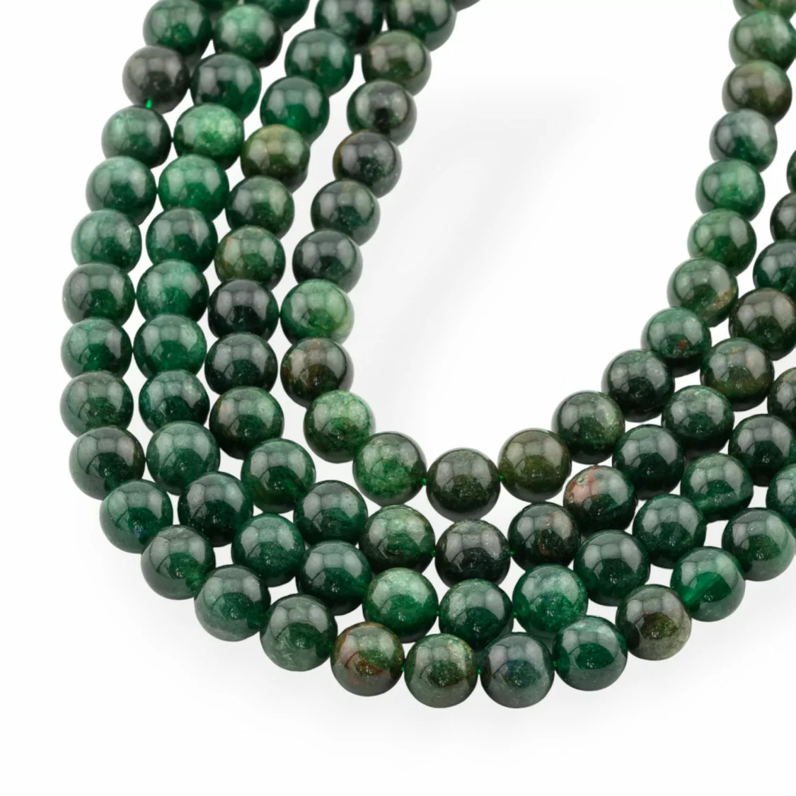 Diopside Verde Tondo Liscio 10mm-CHAROITE E SUGILITE | Worldofjewel.com